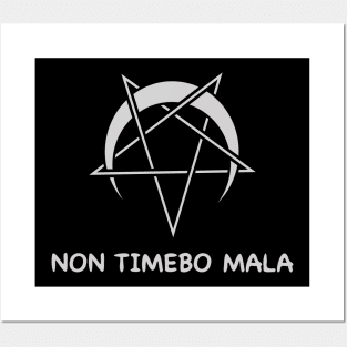 Non timebo mala inverted pentagram Posters and Art